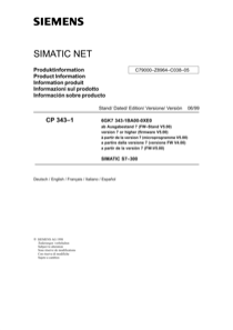 Siemens Cp 343-1 User Manual